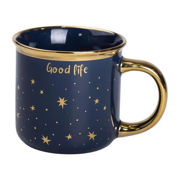 Чашка порцелянова Good life 320 мл, синій Liling Rongxiang Ceramic AMB-003275 фото