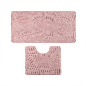 Набір килимків у ванну кімнату Soft Arches 2 штуки 40*50 / 50*80 см бавовняних, бежевий AMB-005835 фото