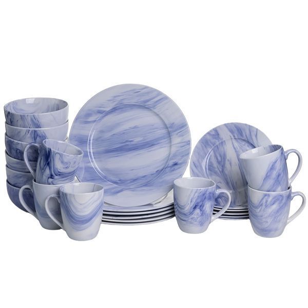 Столовий сервіз із порцеляни Marble Clara 24 предмети на 6 персон Yiwu AMB-002247 фото