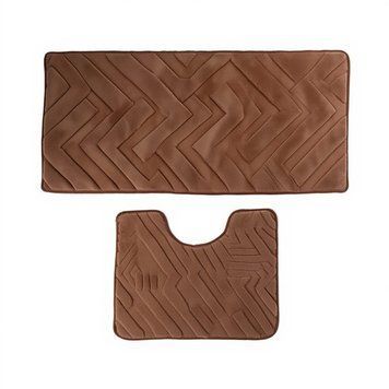 Набір килимків у ванну кімнату Soft Arches 2 штуки 40*50 / 50*80 см бавовняних, коричневий ТМ COLORFUL HOME AMB-003758 фото