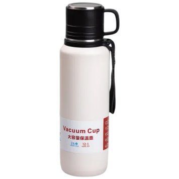 Термос High Bottle 1 л із заварником та фліп кришкою, білий Yiwu AMB-003558 фото