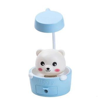 Дитяча настільна лампа Cute Pets з точилкою для олівців, блакитний AMB-004634 фото